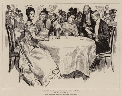 晩餐 作： Charles Dana Gibson